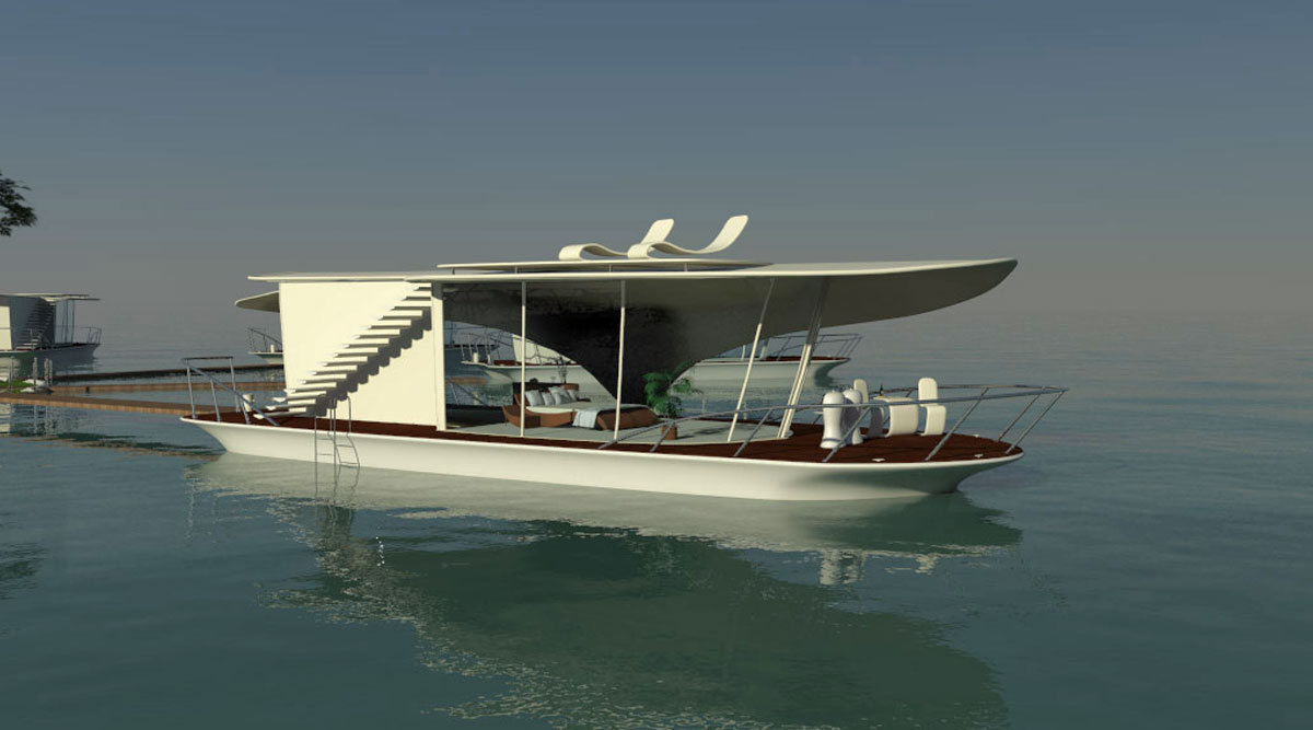 6 3D visualisierung floating homes hausboot schwimmendes hotel berlin
